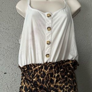 Cheetah print romper